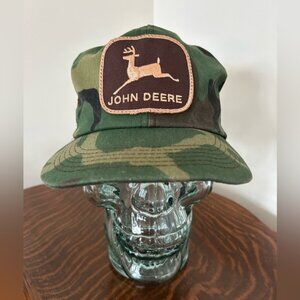 Vintage John Deere Camo Mesh Trucker Hat